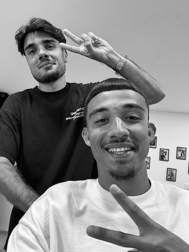 Client au salon avec son barbier